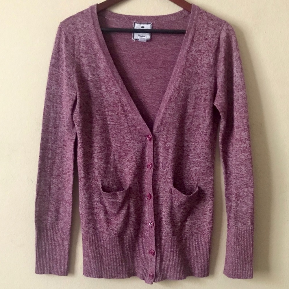POOF EXCELLENCE Purple Heather Cardigan